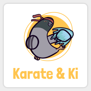 Karate & Ki Pigeon Monk Design Magnet